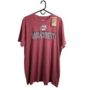 NWT Rivalry Threads 91 UMass Massachusetts Graphic T-Shirt Men's 2XL Burgund